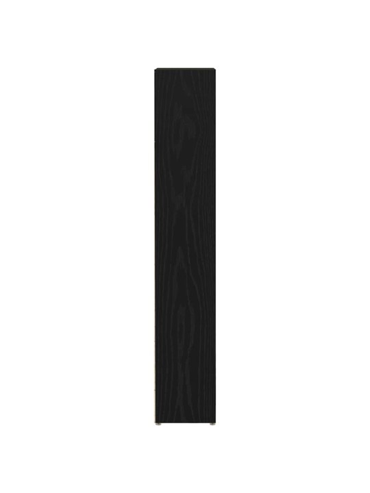 Cd-hyllyt 2 kpl musta tammi 21x16x93,5 cm tekninen puu