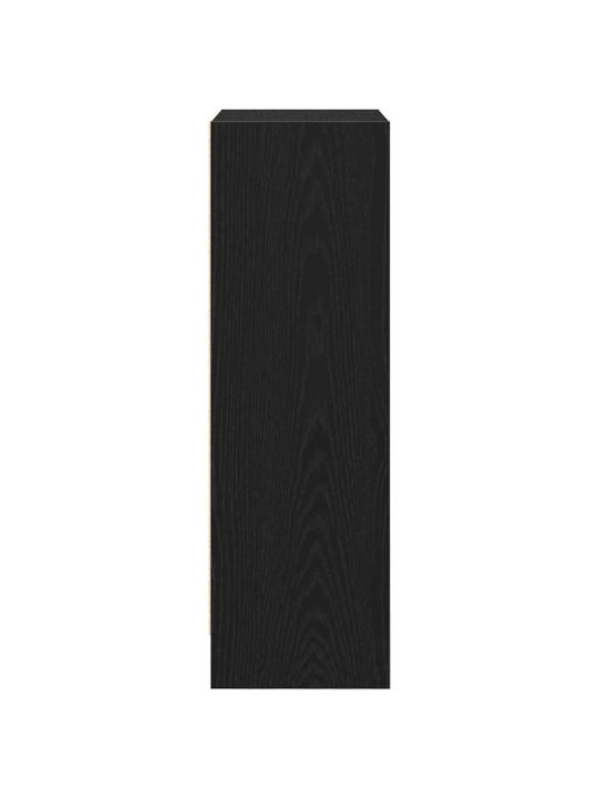 Kirjahylly musta tammi 40x24x76 cm tekninen puu