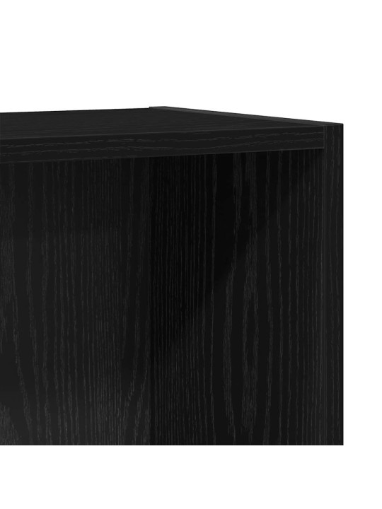 Kirjahylly musta tammi 40x24x76 cm tekninen puu