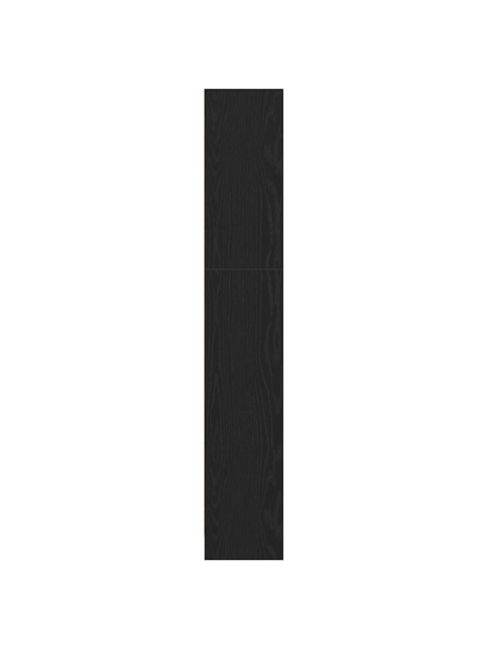 Kirjahylly musta tammi 80x24x143 cm tekninen puu