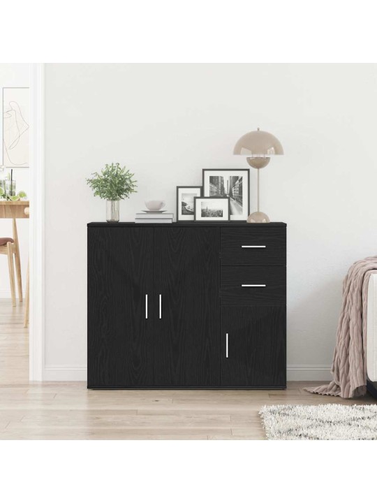 Senkki musta tammi 91x29,5x75 cm tekninen puu