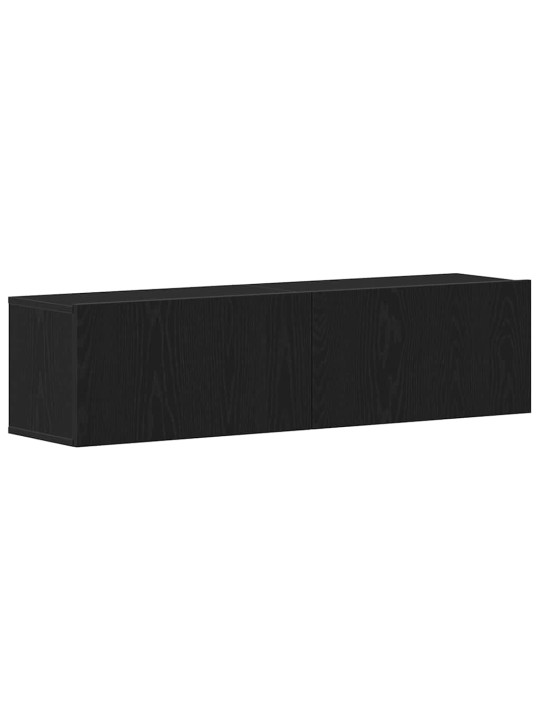 TV-taso musta tammi 120x30x30,5 cm tekninen puu