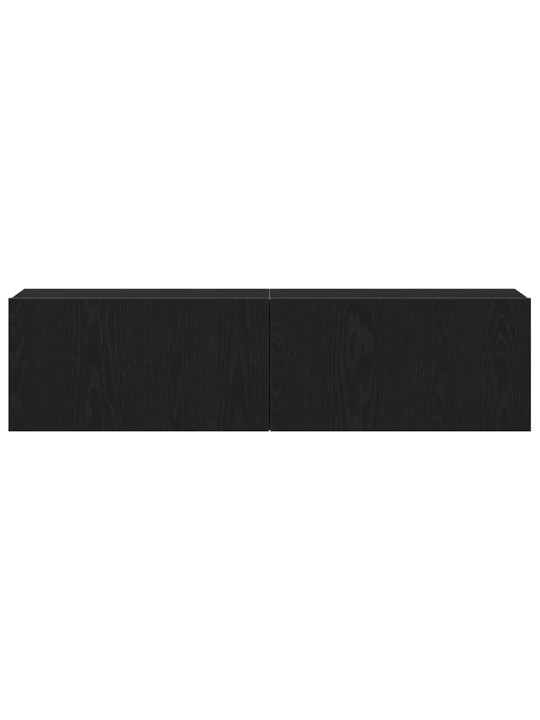 TV-taso musta tammi 120x30x30,5 cm tekninen puu