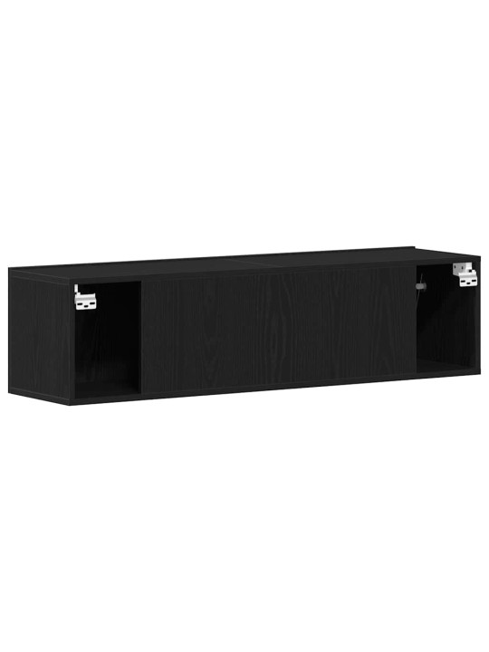 TV-taso musta tammi 120x30x30,5 cm tekninen puu