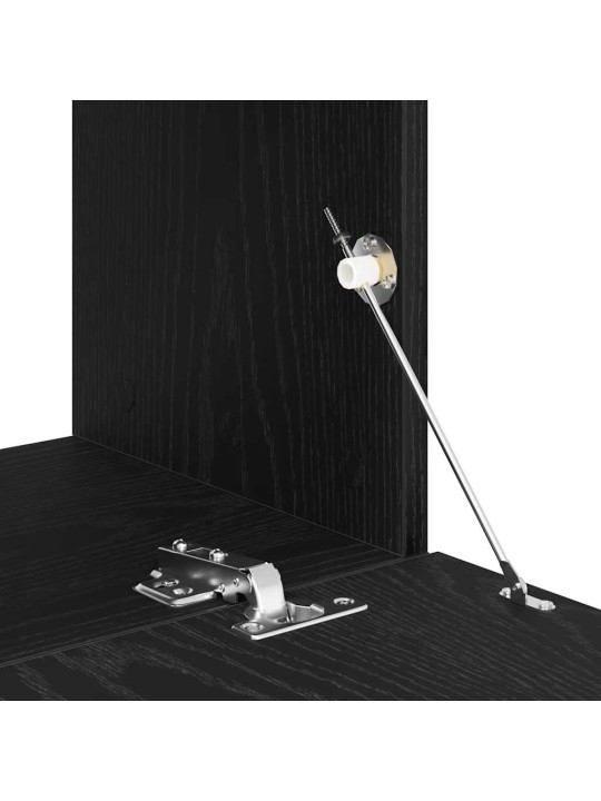 TV-taso musta tammi 120x30x30,5 cm tekninen puu