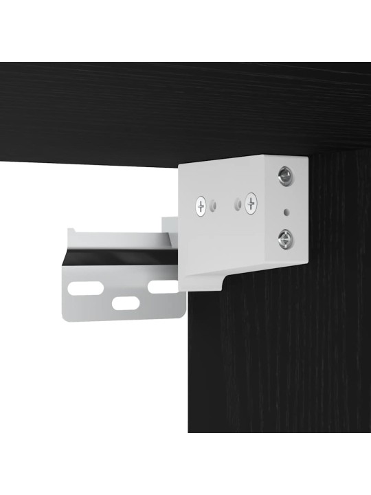 TV-taso musta tammi 120x30x30,5 cm tekninen puu