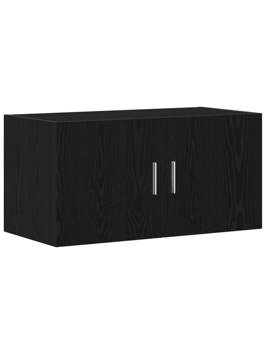 Tv-seinäkaappi musta tammi 80x39x40 cm tekninen puu
