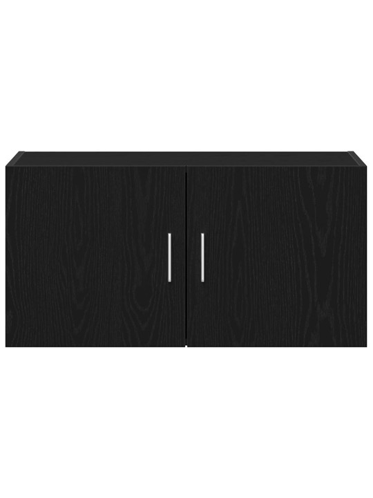 Tv-seinäkaappi musta tammi 80x39x40 cm tekninen puu