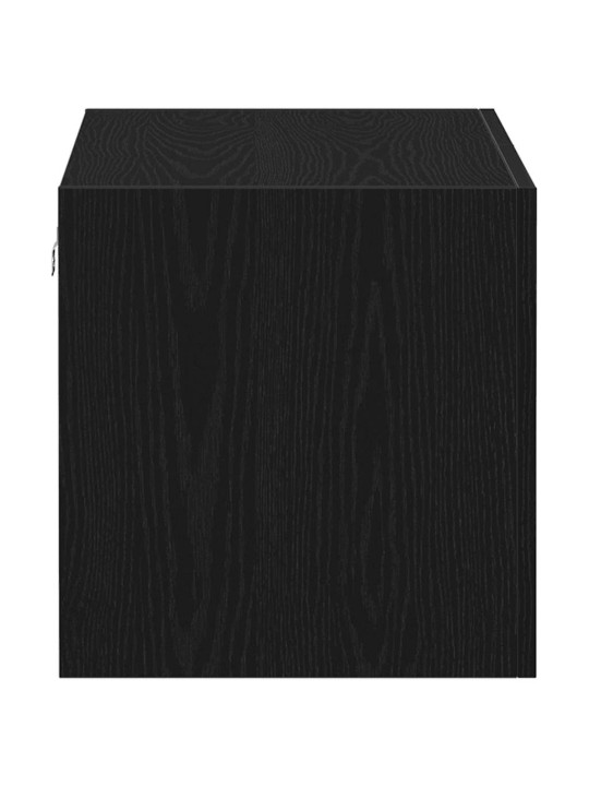 Tv-seinäkaappi musta tammi 80x39x40 cm tekninen puu