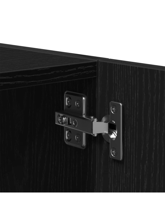 Tv-seinäkaappi musta tammi 80x39x40 cm tekninen puu
