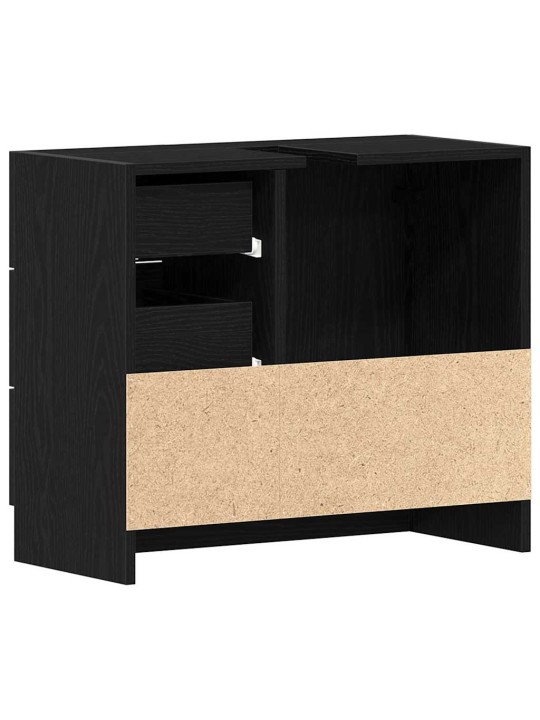 Allaskaappi musta tammi 63x30x54 cm tekninen puu