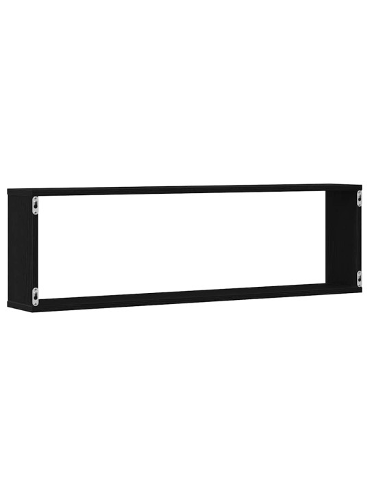 Wall cube hyllyt 4 kpl musta tammi 100x15x30 cm tekninen puu