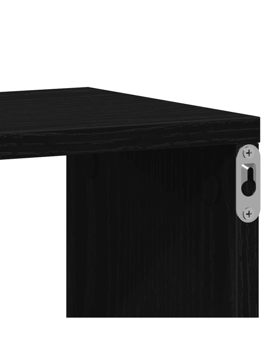 Wall cube hyllyt 4 kpl musta tammi 100x15x30 cm tekninen puu