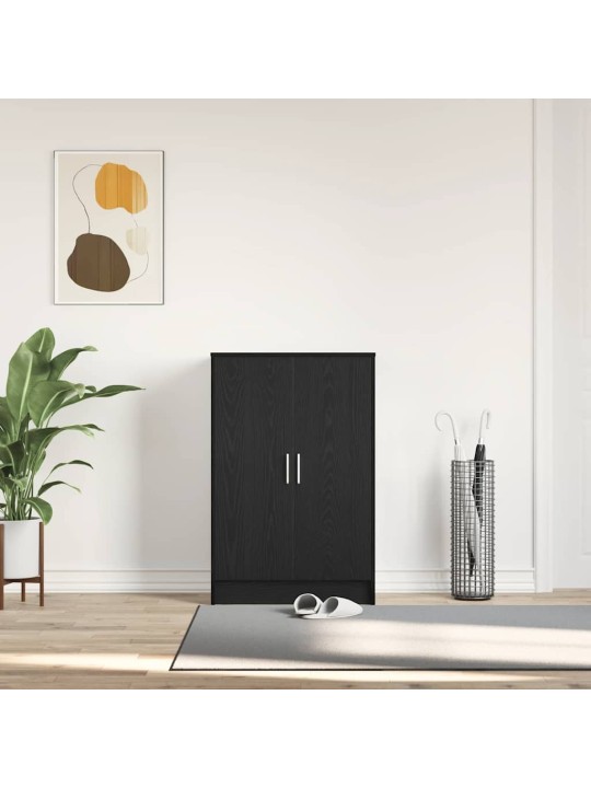 Kenkäkaappi musta tammi 60x35x92 cm tekninen puu