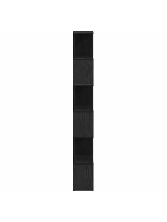 Kirjahylly/tilanjakaja musta tammi 60x24x186 cm