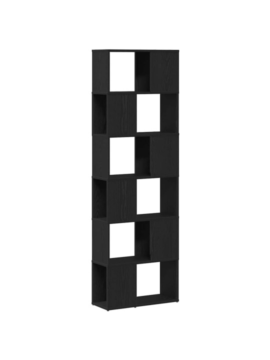 Kirjahylly/tilanjakaja musta tammi 60x24x186 cm