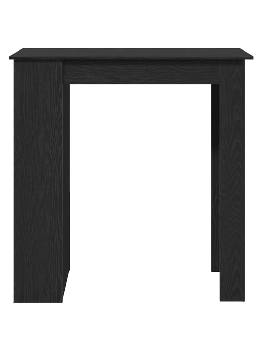 Baaripöytä säilytystelineellä musta tammi 102x50x103,5 cm