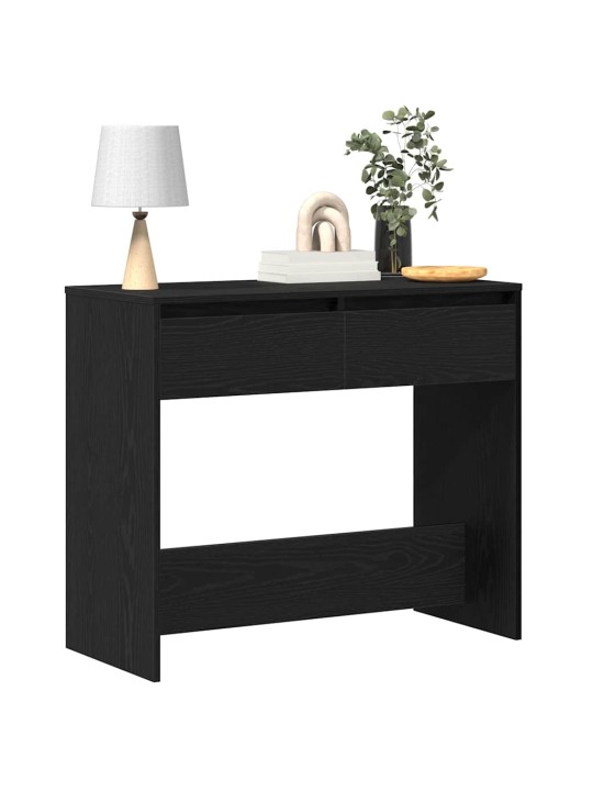 Konsolipöytä musta tammi 89x41x76,5 cm tekninen puu