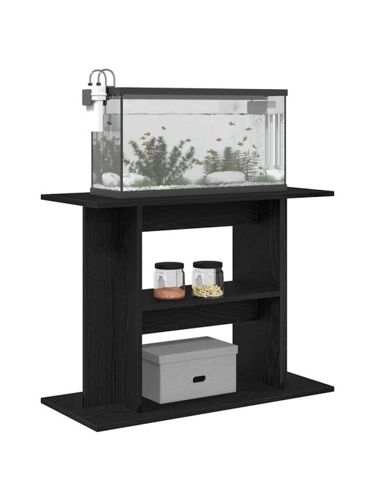 Akvaarioteline musta tammi 80x35x60 cm tekninen puu
