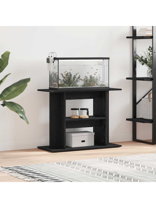 Akvaarioteline musta tammi 80x35x60 cm tekninen puu