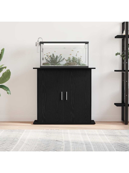 Akvaarioteline musta tammi 81x36x73 cm tekninen puu