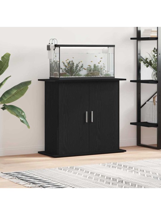 Akvaarioteline musta tammi 81x36x73 cm tekninen puu