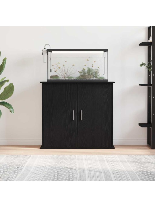 Akvaarioteline musta tammi 81x36x73 cm tekninen puu