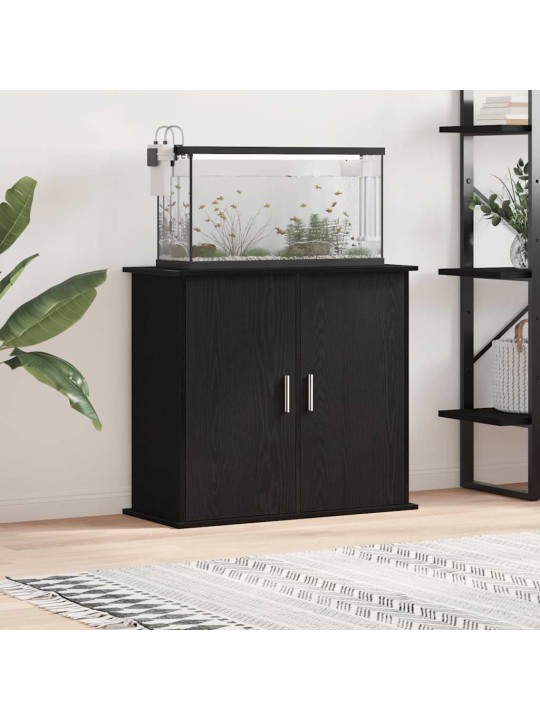 Akvaarioteline musta tammi 81x36x73 cm tekninen puu