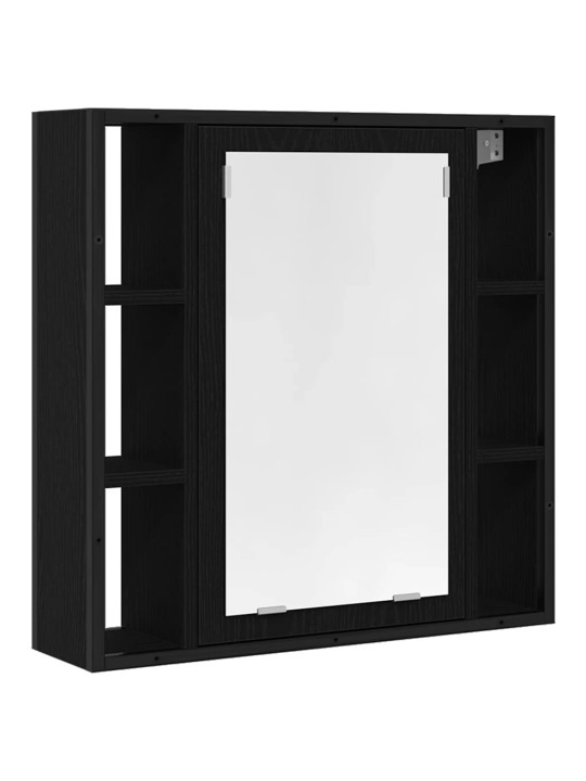 Kylpyhuoneen peilikaappi musta tammi 60x16x60 cm tekninen puu