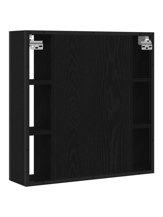 Kylpyhuoneen peilikaappi musta tammi 60x16x60 cm tekninen puu
