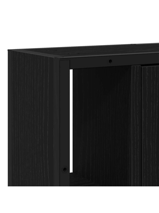 Kylpyhuoneen peilikaappi musta tammi 60x16x60 cm tekninen puu