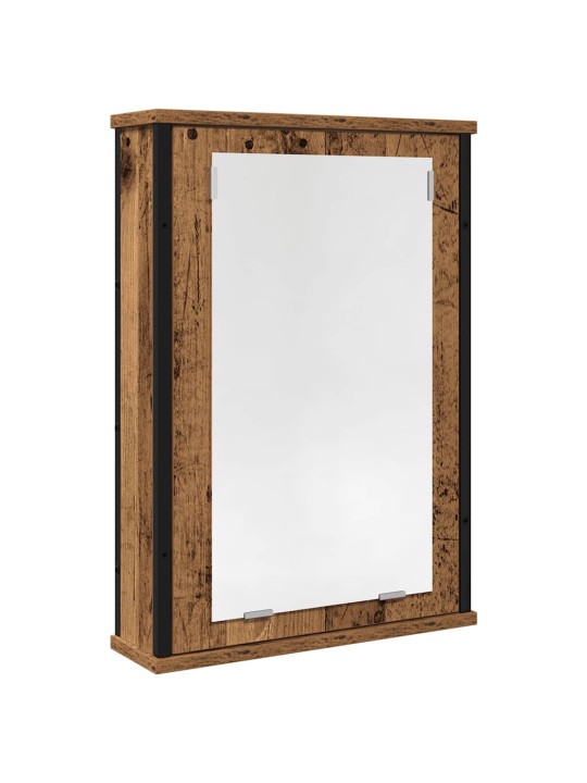 Kylpyhuoneen peilikaappi vanha puu 42x12x60 cm tekninen puu