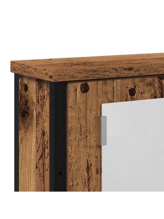 Kylpyhuoneen peilikaappi vanha puu 42x12x60 cm tekninen puu