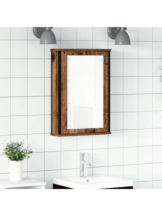 Kylpyhuoneen peilikaappi vanha puu 42x12x60 cm tekninen puu