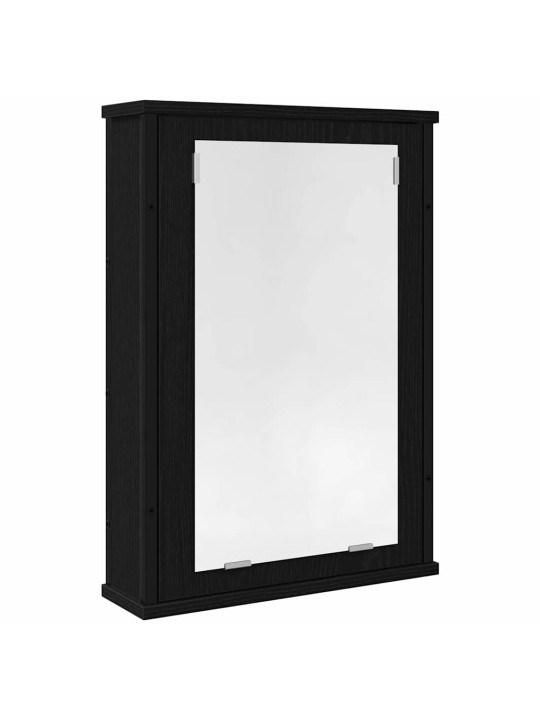 Kylpyhuoneen peilikaappi musta tammi 42x12x60 cm tekninen puu