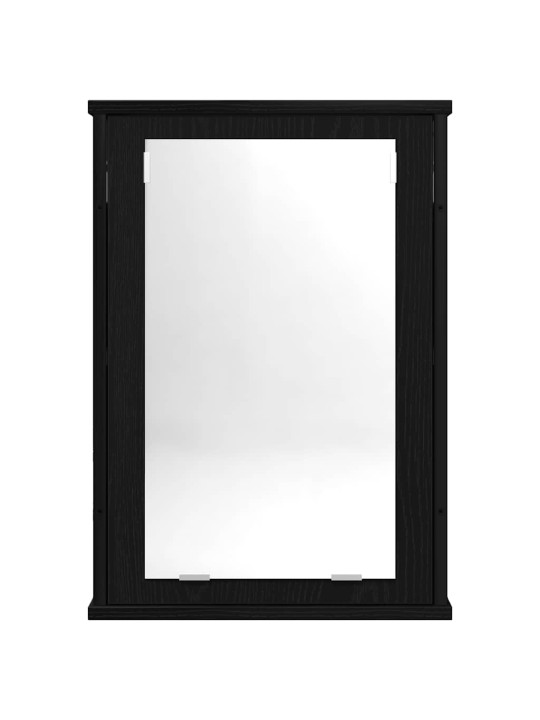Kylpyhuoneen peilikaappi musta tammi 42x12x60 cm tekninen puu