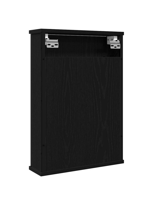 Kylpyhuoneen peilikaappi musta tammi 42x12x60 cm tekninen puu