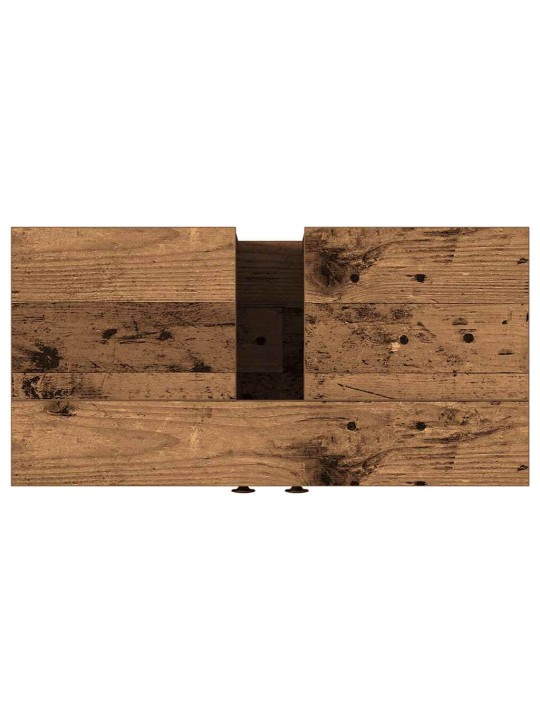 Kylpyhuoneen pesuallaskaappi vanha puu 60x30x60 cm tekninen puu