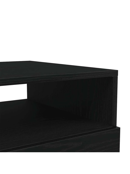 Sohvapöytä led-valoilla musta tammi 50x49x40 cm