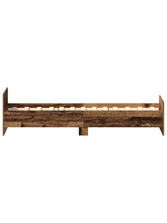 Sängynrunko ilman patjaa vanha puu 75x190 cm tekninen puu
