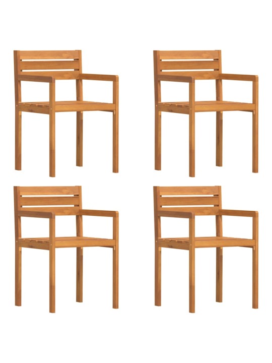 Puutarhatuolit 4 kpl 50x53x80 cm täyspuu akaasia
