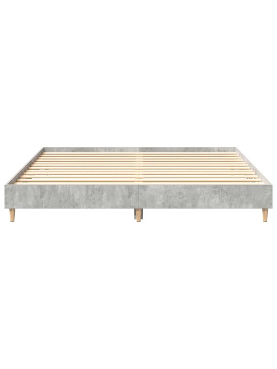 Sängynrunko ilman patjaa betoninharmaa 200x200 cm tekninen puu