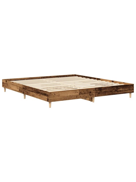 Sängynrunko ilman patjaa vanha puu 200x200 cm tekninen puu