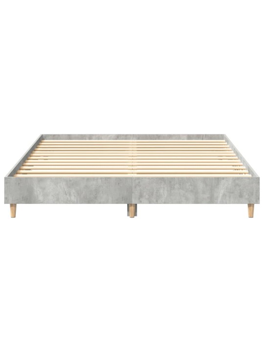 Sängynrunko ilman patjaa betoninharmaa 150x200 cm tekninen puu