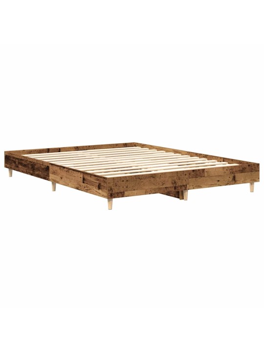 Sängynrunko ilman patjaa vanha puu 150x200 cm tekninen puu