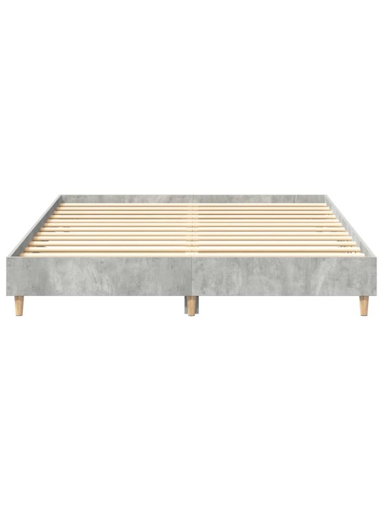 Sängynrunko ilman patjaa betoninharmaa 140x200 cm tekninen puu