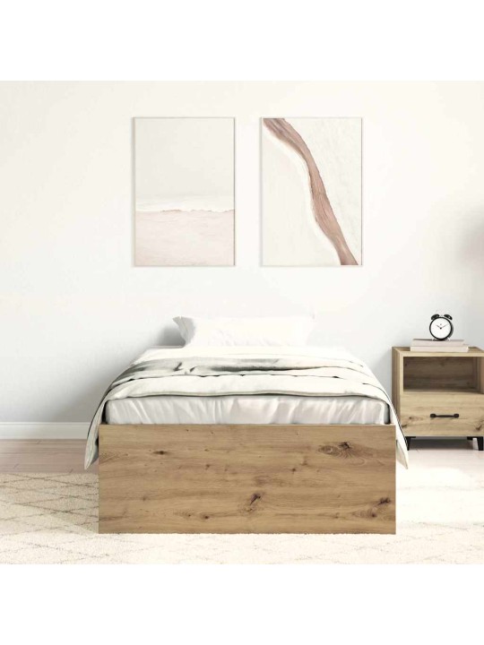 Sängynrunko ilman patjaa artisaanitammi 90x200 cm tekninen puu