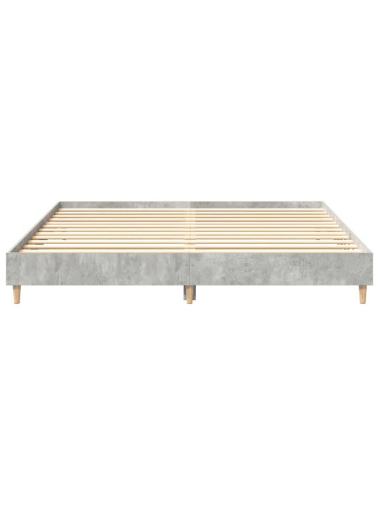 Sängynrunko ilman patjaa betonin harmaa 160x200 cm tekninen puu