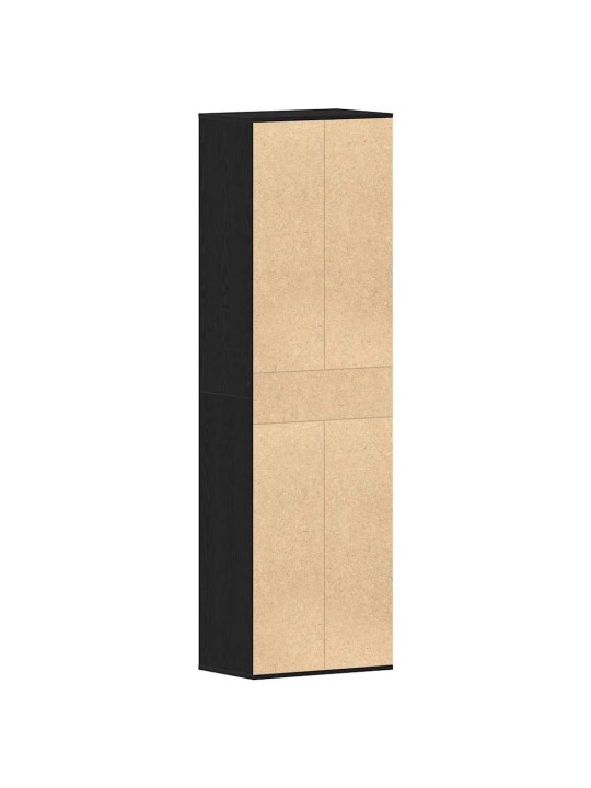 Kenkäkaappi musta tammi 54x34x183 cm engineered wood