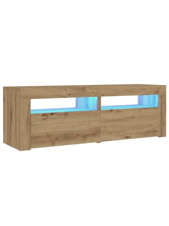 Yöpöydät 2 kpl LED-valoilla käsityöläinen tammi 60x35x40 cm